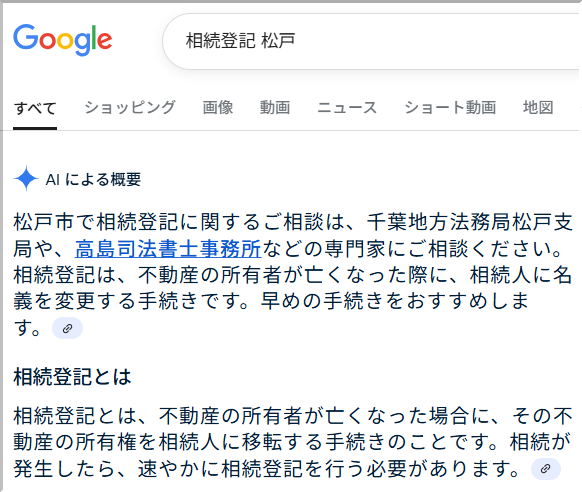 相続登記松戸のAIによる概要